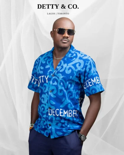 Blue & White Adire Handcrafted Fashion - Shirt Only