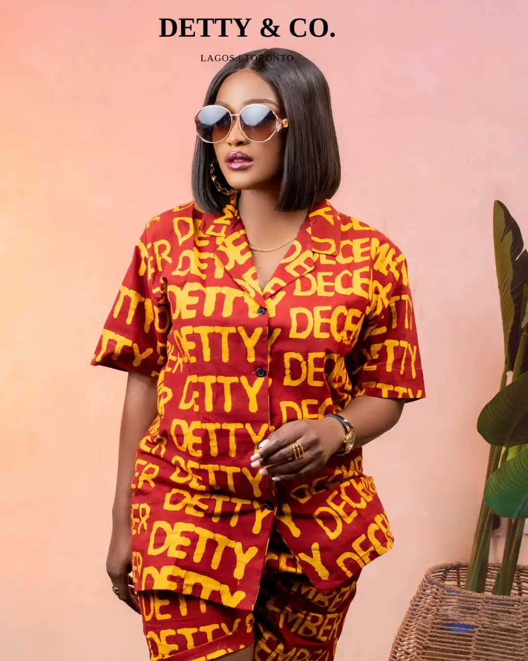 Maroon & Mustard Handcrafted Adire Print - Image 2